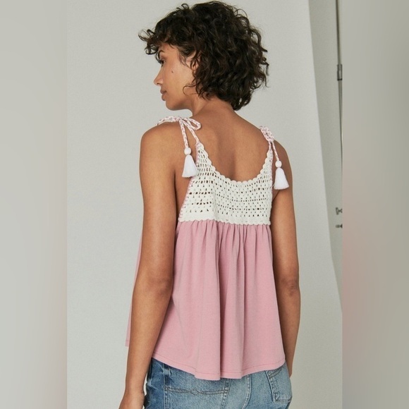NWT Lucky Brand Crochet Tank in S,M - Picture 3 of 4